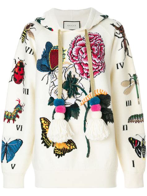 gucci embroidered oversized hoodie